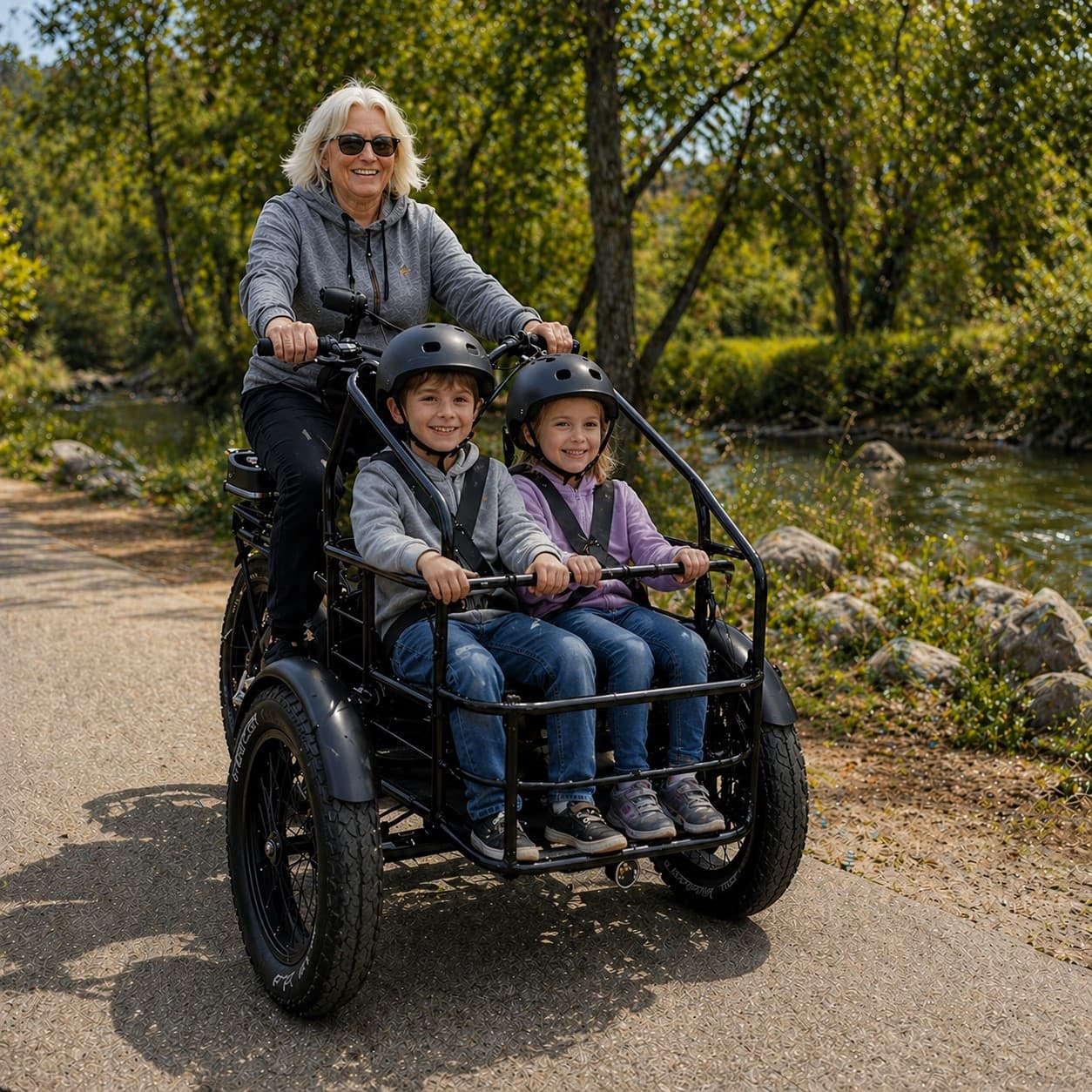 Cargo bike by the lake